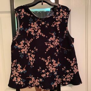 Banana Republic floral sleeveless dress blouse.